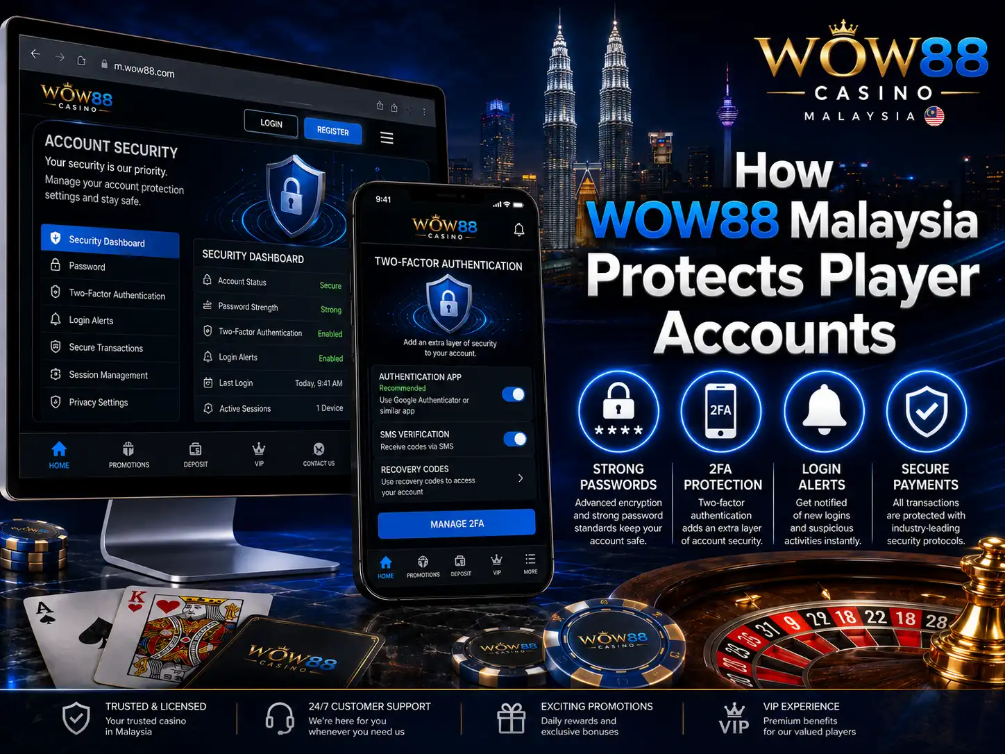 How WOW88 Malaysia Protects Player Accounts